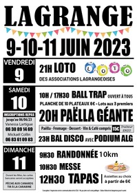 Lagrange - Fêtes - 9 au 11 Juin