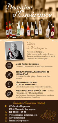 Mauvezin d'Armagnac - Domaine d'Espérance Atelier du Jeudi (Recto) - Août