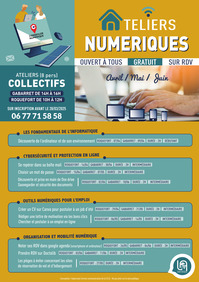 ATELIERS NUMÉRIQUES - PLANNING AVRIL-MAI-JUIN