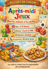 Après-midi jeux café de créon - 17 février