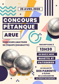 Arue - Concours de pétanque - 26 Avril