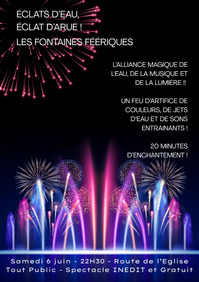 Arue - Fêtes patronales spectacle d'eau - 6 Juin