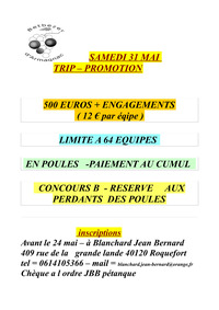 Betbezer d'Armagnac - Concours de pétanque - 31 Mai