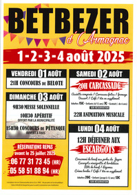 Betbezer d'Armagnac - Fêtes - 1er au 4 Août
