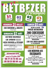 Betbezer d'Armagnac - Fêtes - 31 Juillet au 3 Août