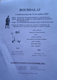Bourdalat - Commémoration - 11 Novembre