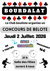Bourdalat - Concours de belote - 2 Juillet