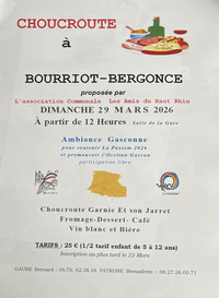 Bourriot Bergonce - Repas Choucroute - 29 Mars