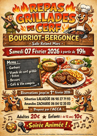 Bourriot Bergonce - Repas grillades de cerf - 7 Février