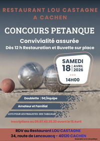 Cachen - Concours de pétanque - 18 Avril