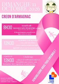 Créon d'Armagnac - Octobre Rose - 11 Octobre