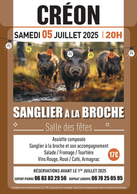 Créon d'Armagnac - Sanglier à la broche - 5 Juillet