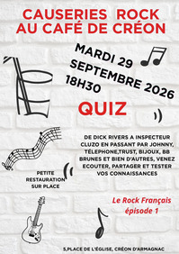 Créon d'Armagnac - Soirée quiz rock - 29 Septembre