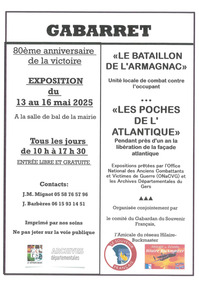Gabarret - Exposition 2nde Guerre Mondiale - 13 au 16 Mai