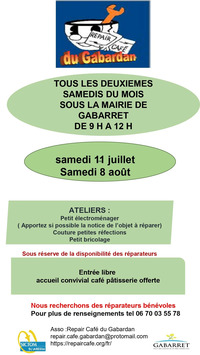 Gabarret - Repair café - 11 Juillet