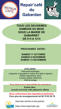 Gabarret - Repair'café - 11 Octobre