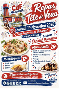 Gabarret - Repas tête de veau - 14 Novembre