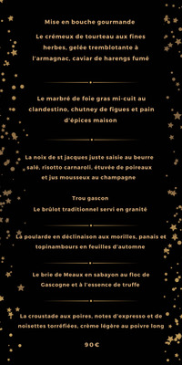 Hontanx - Menu St Sylvestre (2) - 31 Décembre