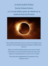 Hontanx - Soirée éclipse solaire - 12 Août
