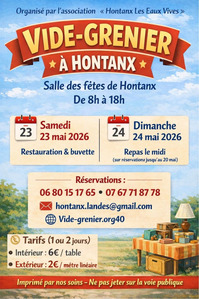 Hontanx - Vide greniers - 23 Mai