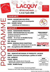Lacquy - Fêtes locales - 5 au 7 Juin