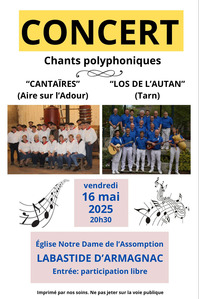 Labastide d'Armagnac - Concert chants polyphoniques - 16 Mai