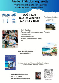 Labastide d'Armagnac - Atelier initiation aquarelle - Août