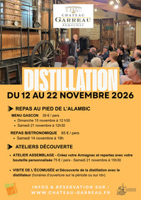 Labastide d'Armagnac - Distillation au Château Garreau - 12 au 22 Novembre