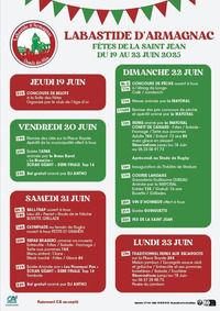 Labastide d'Armagnac - Fêtes de le St Jean - 19 au 23 Juin