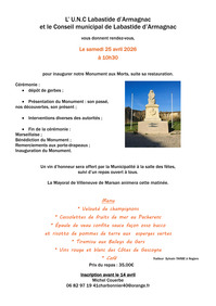Labastide d'Armagnac - Inauguration Monument aux morts - 25 Avril