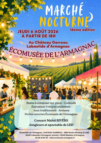 Labastide d'Armagnac - Marché nocturne au Château Garreau (Affiche) - 6 Août