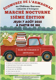 Labastide d'Armagnac - Marché nocture du Château Garreau (Recto) - 7 Août