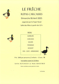 Le Frêche - Repas carcasses - 6 Avril