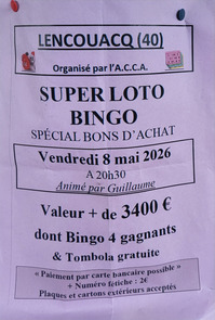 Lencouacq - Super loto bingo - 8 Mai