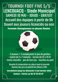 Lencouacq - Tournoi Foot Five - 10 Mai