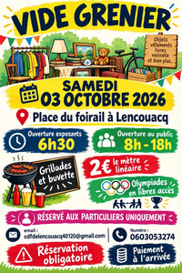 Lencouacq - Vide greniers - 3 Octobre