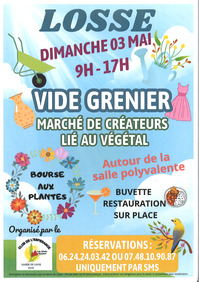 Losse - Vide grenier & Marché de créateurs lié au végétal - 3 Mai