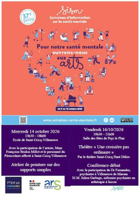 Pujo le Plan & St Cricq Villeneuve - Pour notre santé mentale ouvrons nous aux arts - 14 & 16 Octobre