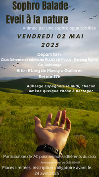 Pujo le Plan - Sophro balade Éveil à la Nature - 2 Mai