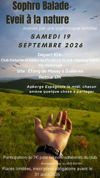 Pujo le Plan - Sophro balade éveil à la nature - 19 Septembre