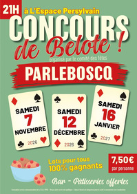 Parleboscq - Concours de belote - 7 Novembre
