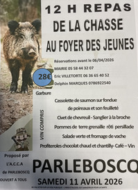 Parleboscq - Repas de la chasse - 11 Avril