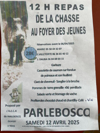 Parleboscq - Repas de la chasse - 12 Avril