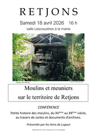 Retjons - Conférence Moulins et meuniers - 18 Avril