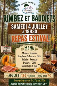 Rimbez et Baudiets - Repas estival - 4 Juillet