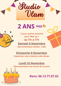 Roquefort - 2 ans Studio Vlam - 8 au 10 Novembre
