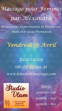 Roquefort - Massage pour Femmes - 25 Avril