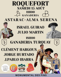 Roquefort - Novillada (Cartel) - 15 Août