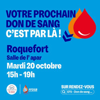 Roquefort - Don de sang - 20 Octobre
