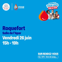 Roquefort - Don de sang - 26 Juin